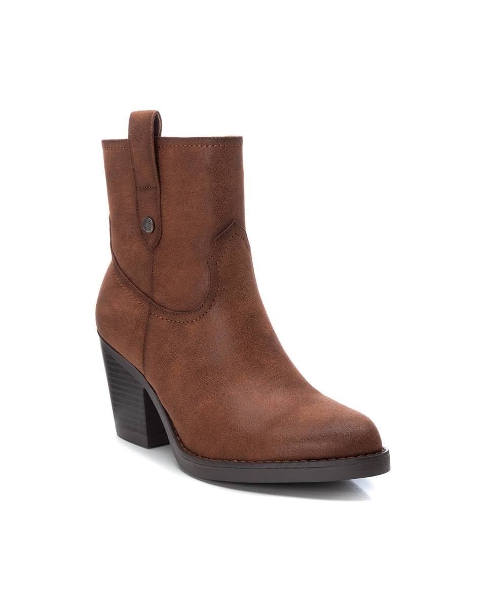 Botín de mujer cowboy con cremallera - Refresh - Camel Camel-3