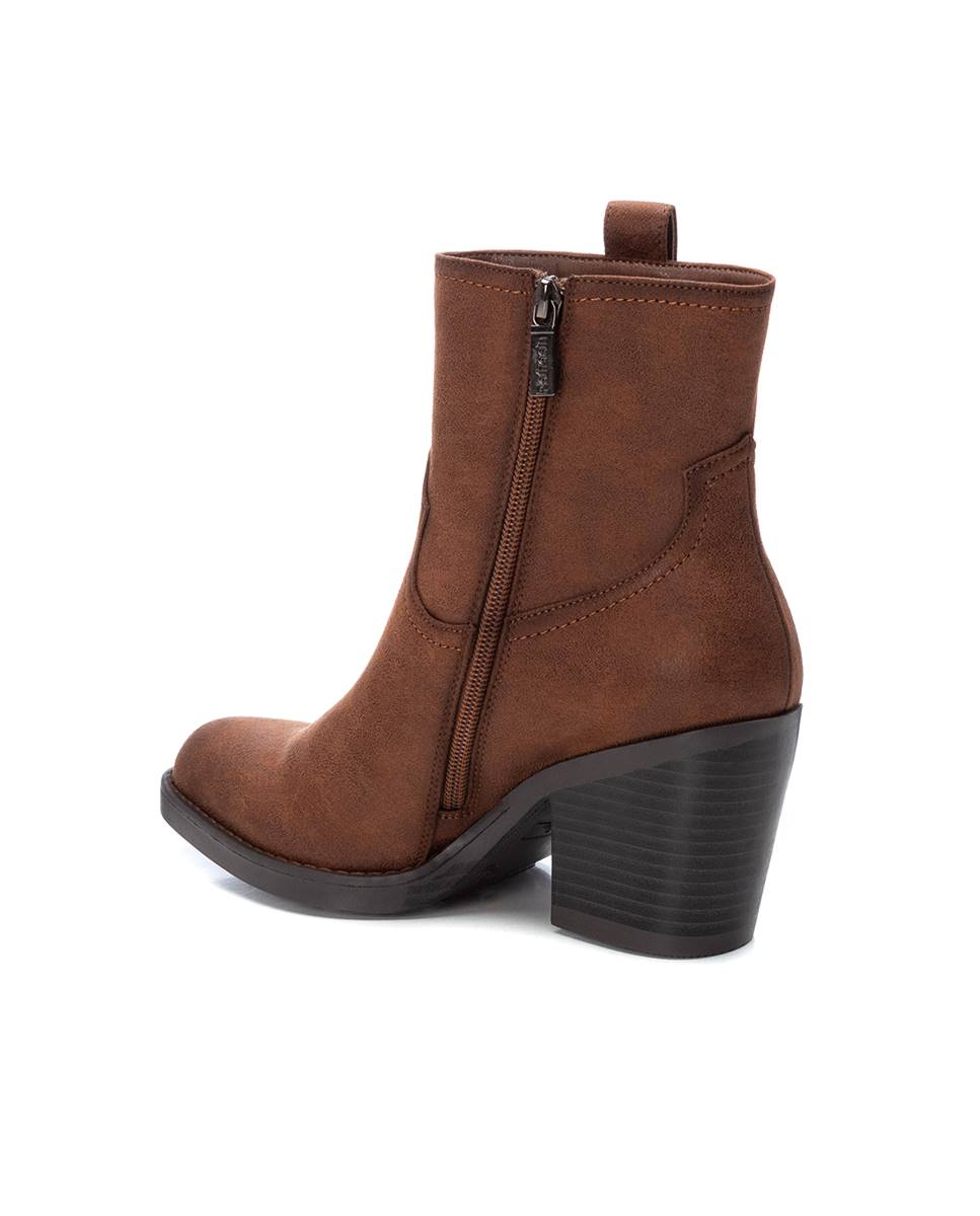 Botín de mujer cowboy con cremallera - Refresh - Camel Camel-2