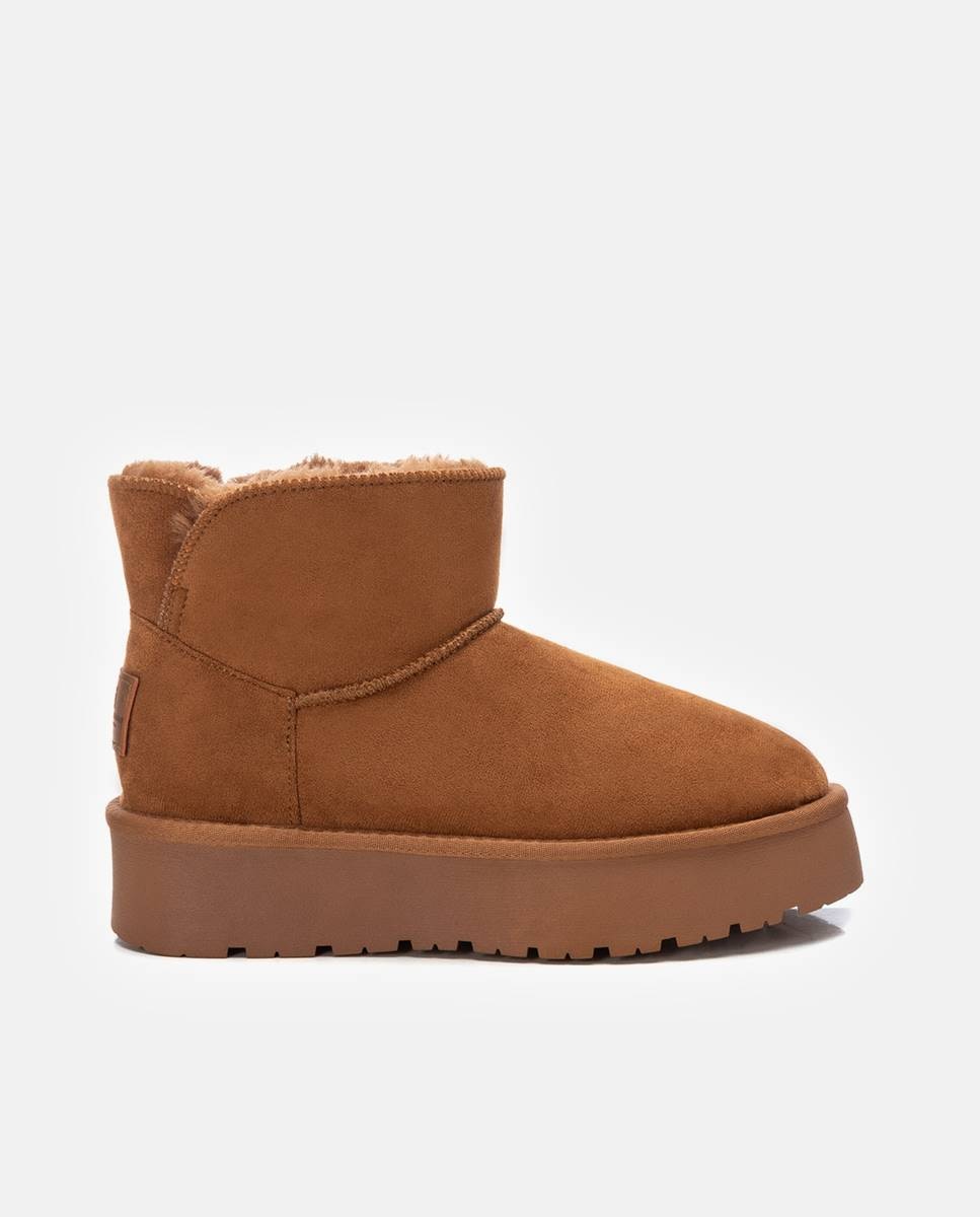 Botines con pelo de mujer australiano - Xti - Camel Camel-1