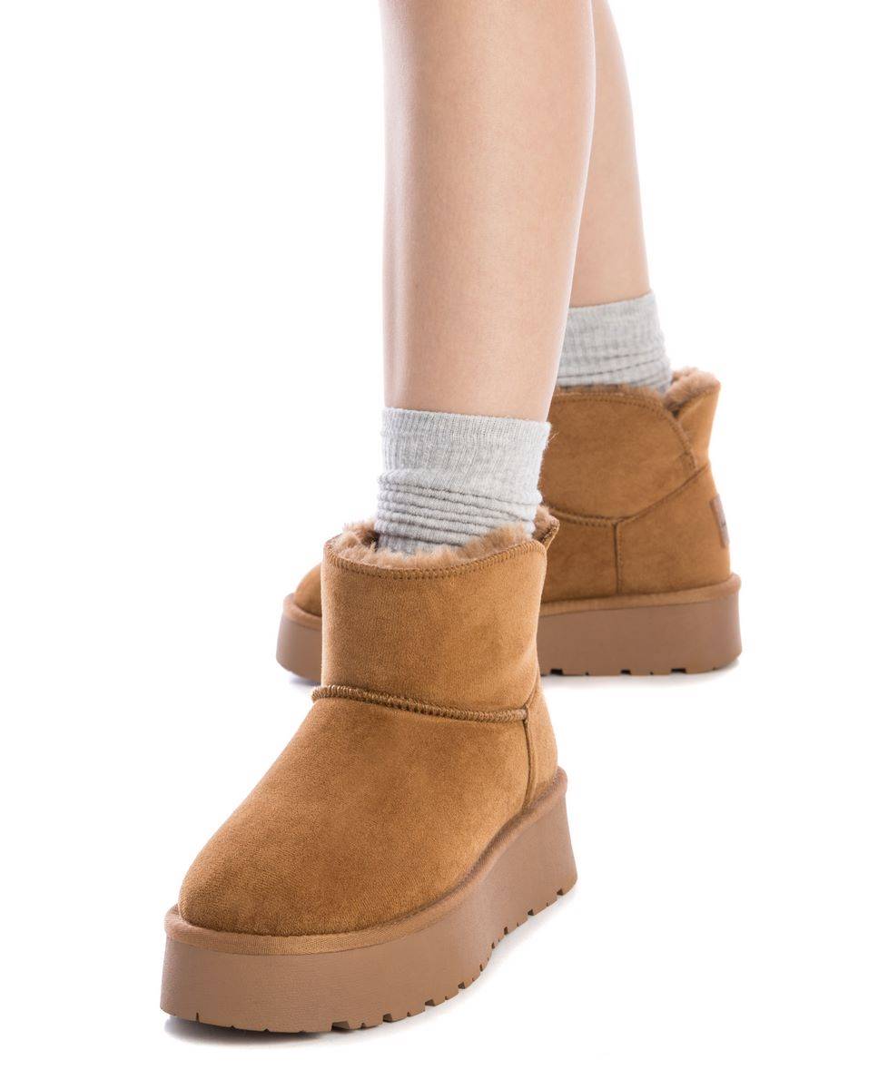 Botines con pelo de mujer australiano - Xti - Camel Camel-2
