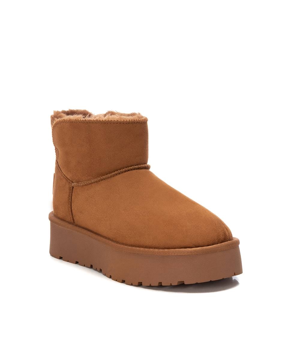 Botines con pelo de mujer australiano - Xti - Camel Camel-3