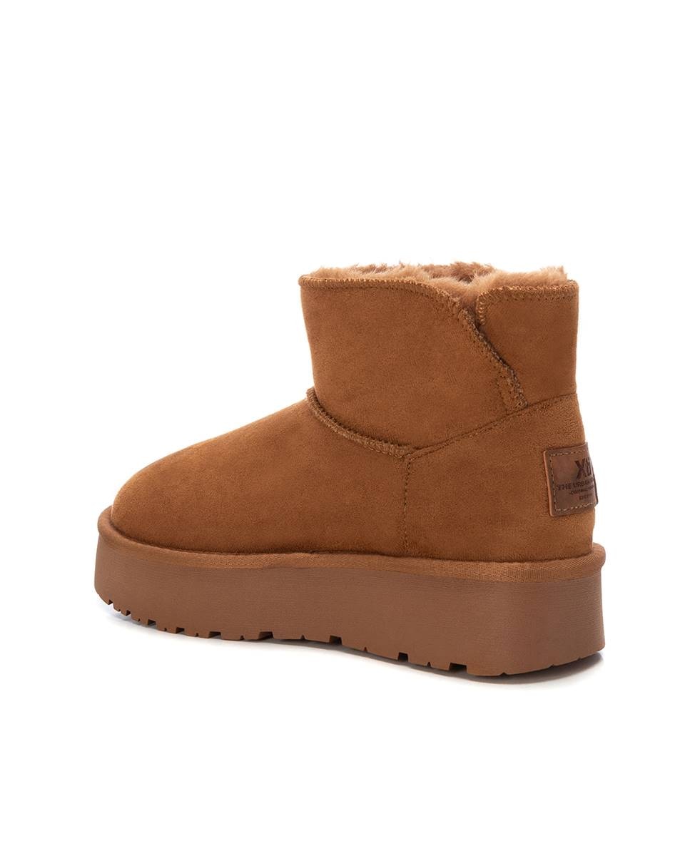 Botines con pelo de mujer australiano - Xti - Camel Camel-4