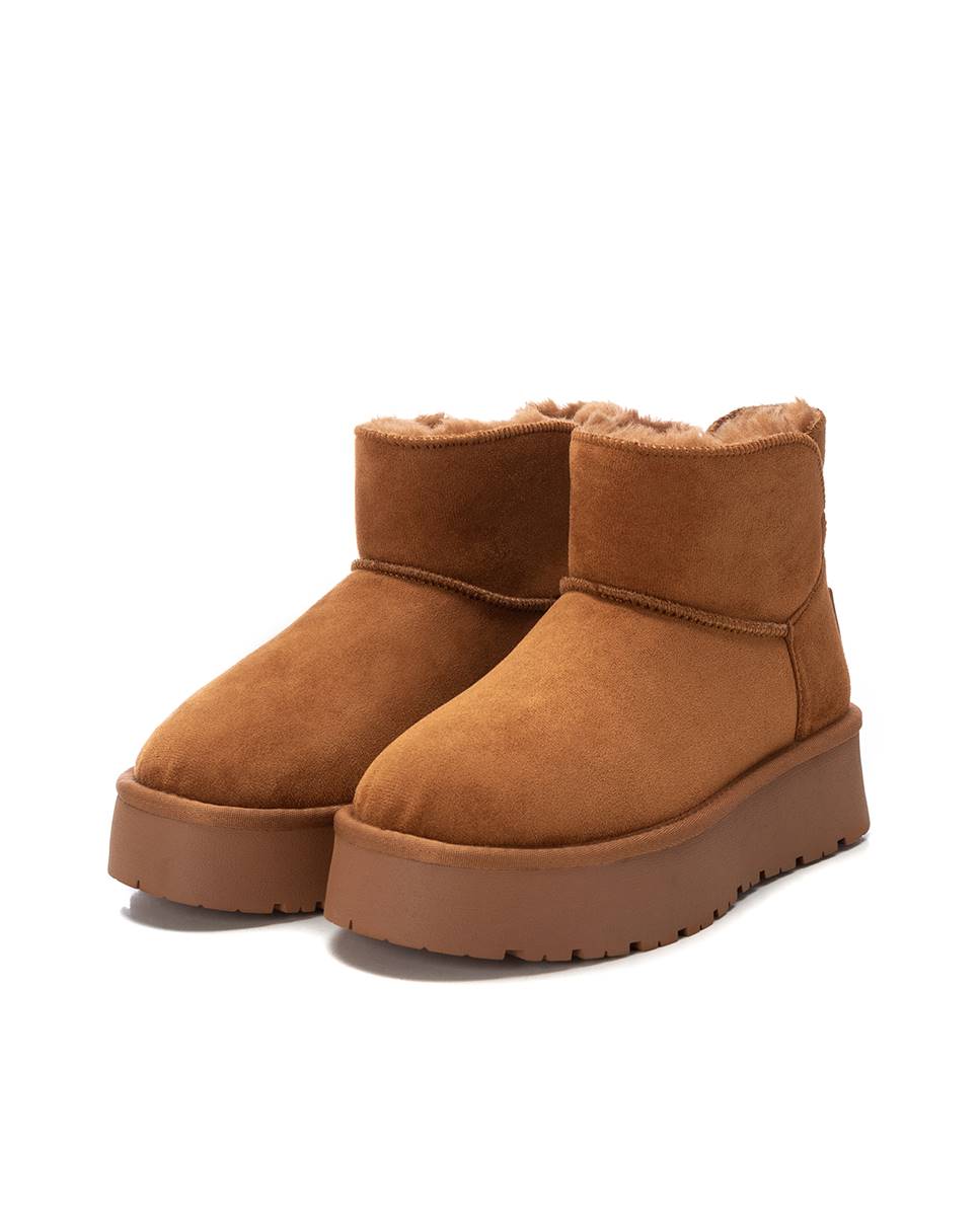 Botines con pelo de mujer australiano - Xti - Camel Camel-5