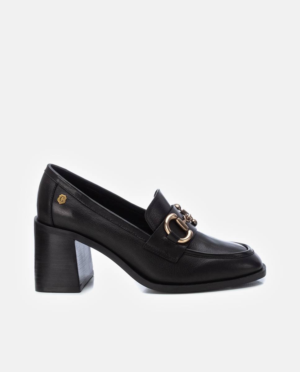 Mocasín de mujer de piel - Carmela - Negro Negro-1