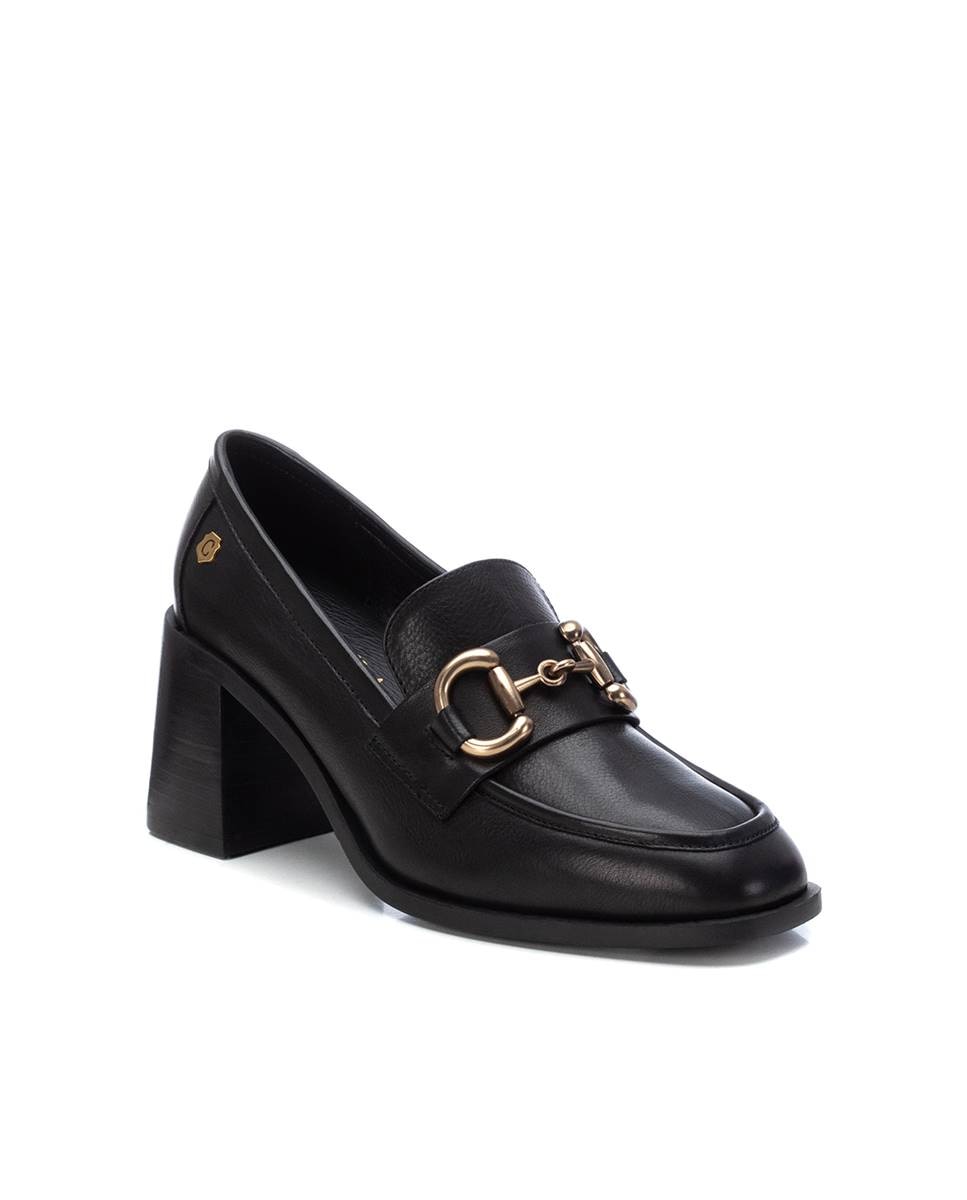 Mocasín de mujer de piel - Carmela - Negro Negro-3