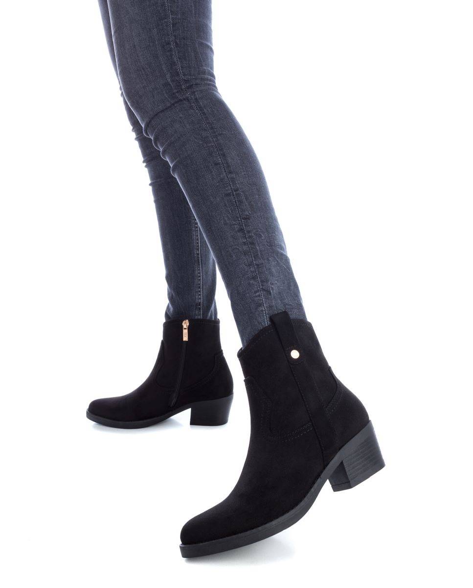 Botín cowboy de mujer con cremallera - Xti - Negro Negro-2