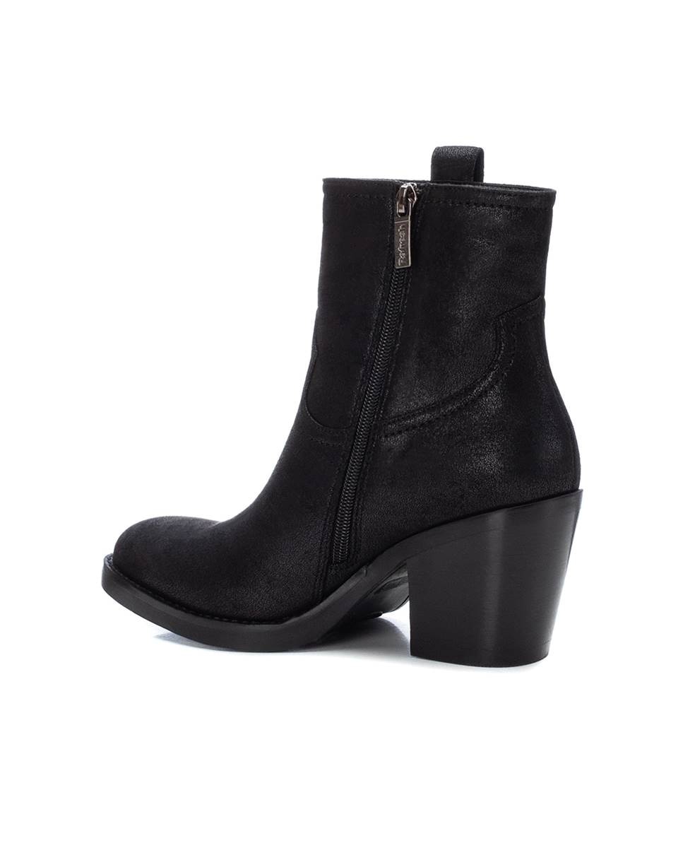 Botín de mujer cowboy con cremallera - Refresh - Negro Negro-2
