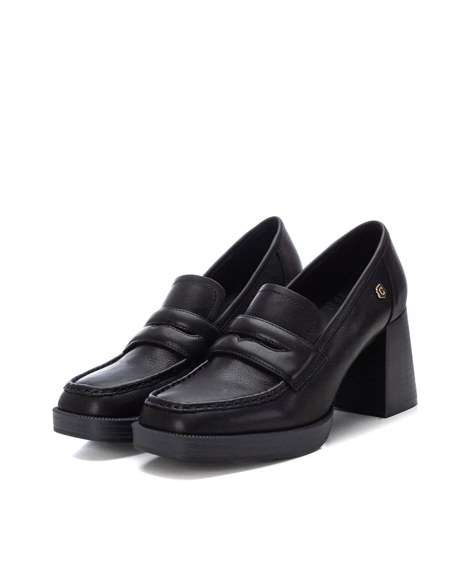 Mocasín de mujer con plataforma de piel - Carmela - Negro Negro-5