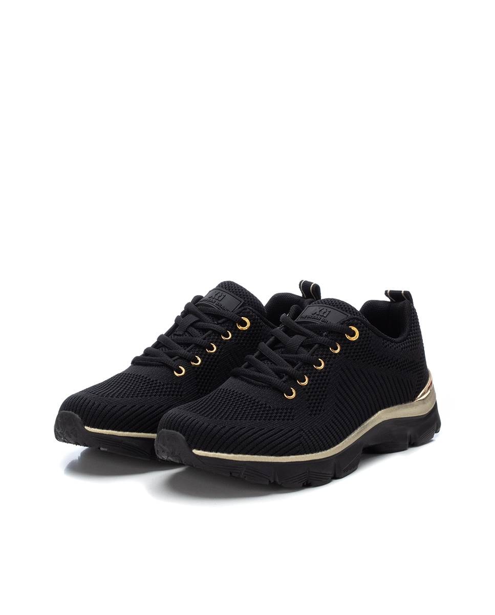 Zapatilla de mujer elástica con cordones - Xti - Negro Negro-5
