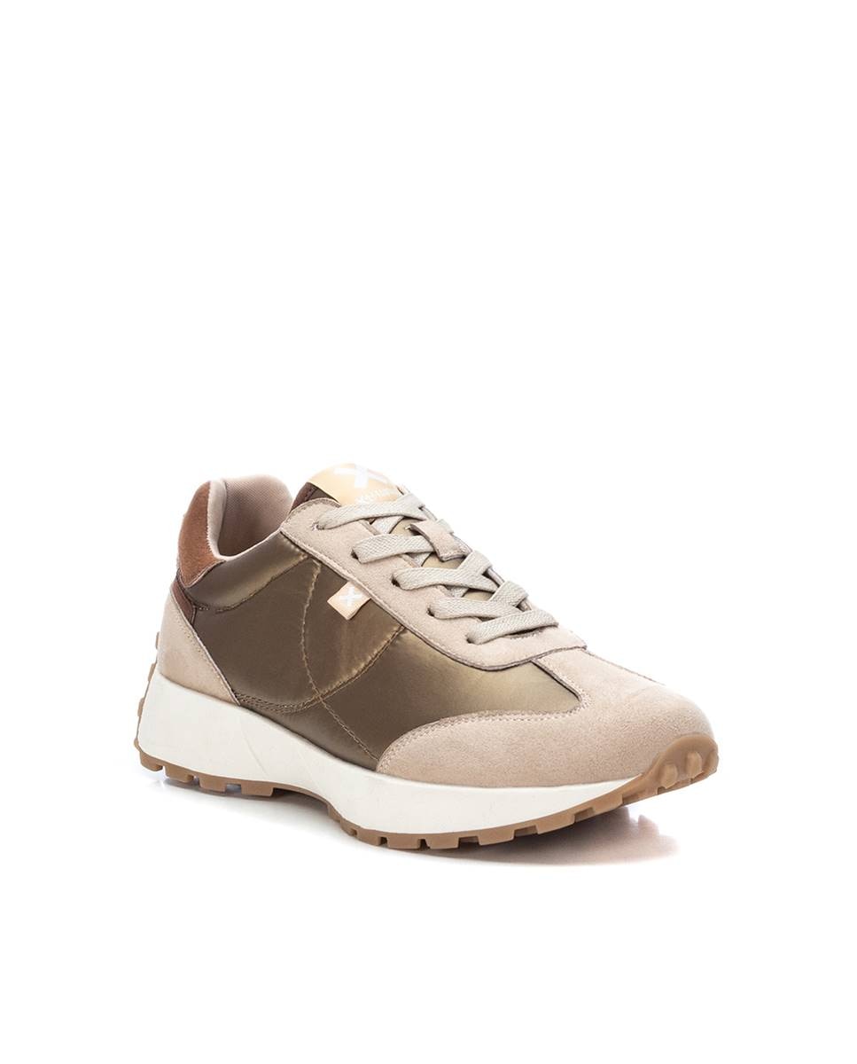 Zapatilla de mujer con cordones - Xti - Plata Plata-3