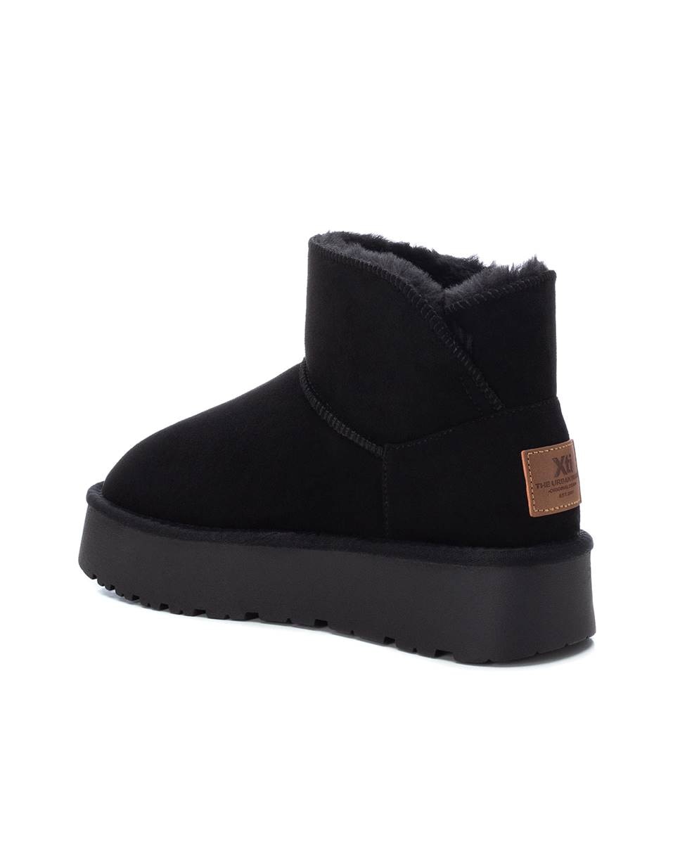 Botines con pelo de mujer australiano - Xti - Negro Negro-3