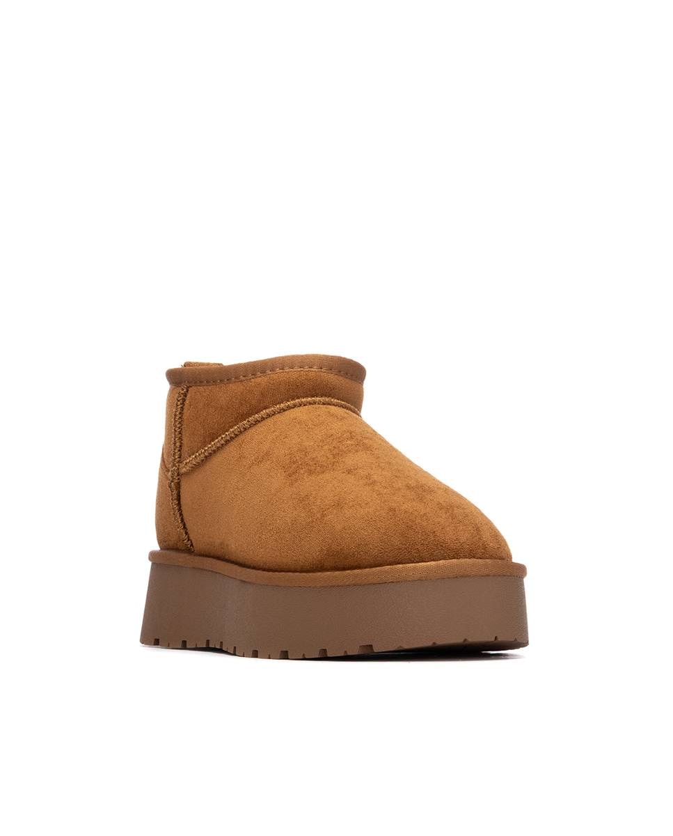 Botines con pelo de mujer australiano - Xti - Camel Camel-3