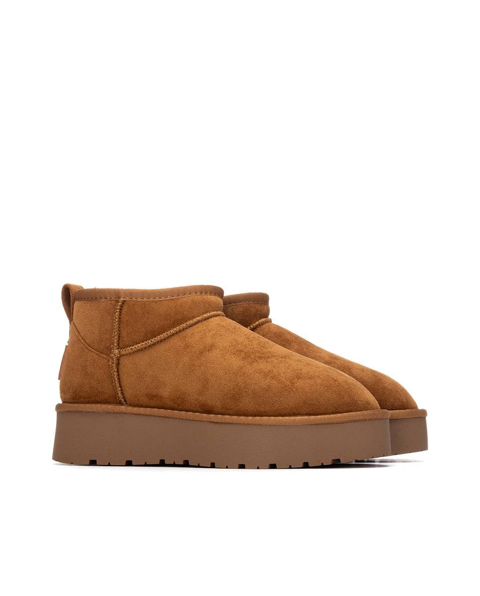 Botines con pelo de mujer australiano - Xti - Camel Camel-5