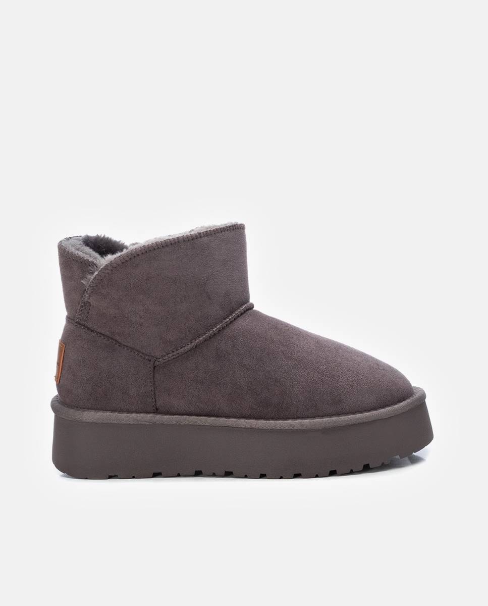 Botines con pelo de mujer australianos - Xti - Gris Gris-1