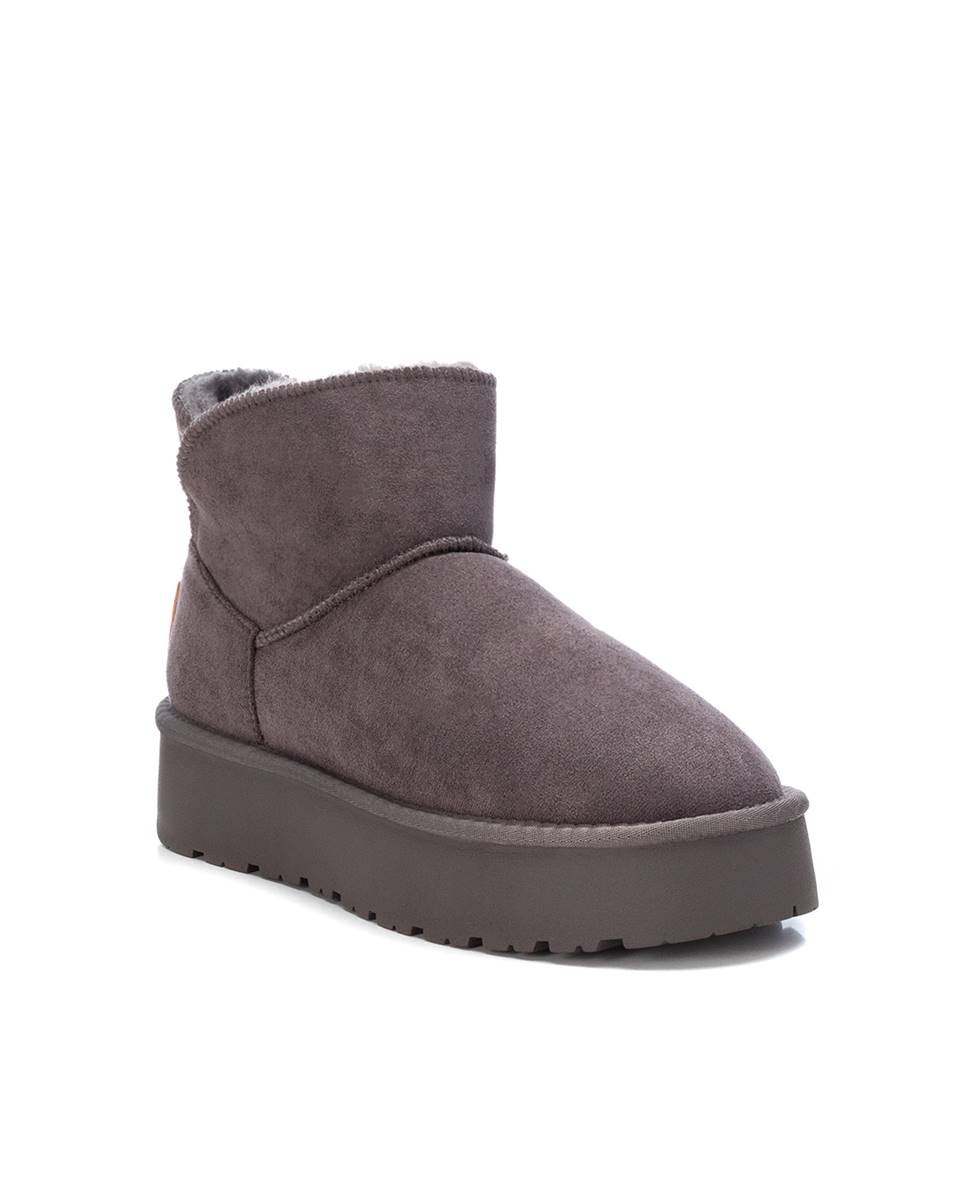 Botines con pelo de mujer australianos - Xti - Gris Gris-3