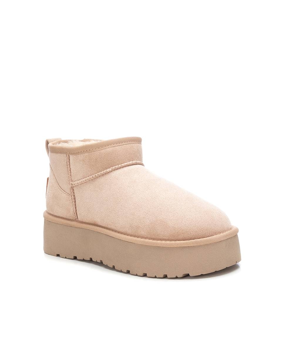 Botines con pelo de mujer australiano - Xti - Beige Beige-3