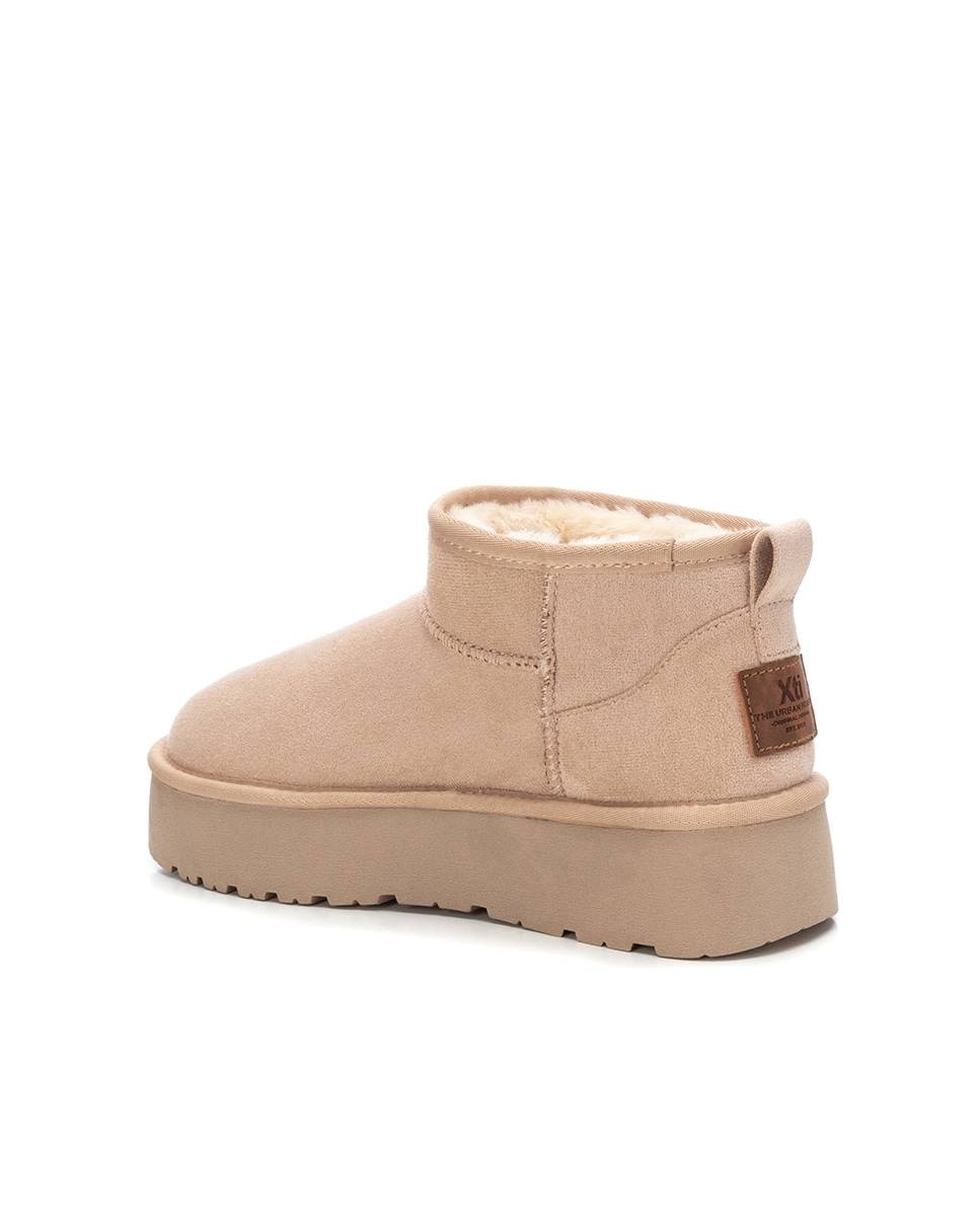 Botines con pelo de mujer australiano - Xti - Beige Beige-2