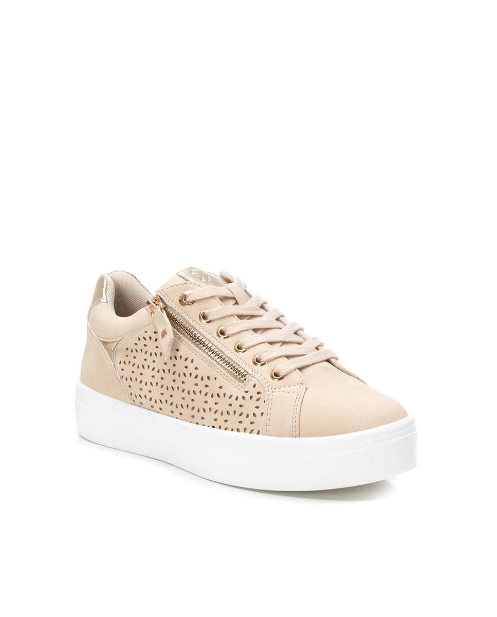 Xti - Zapatillas de de mujer con cordones y cremallera lateral.