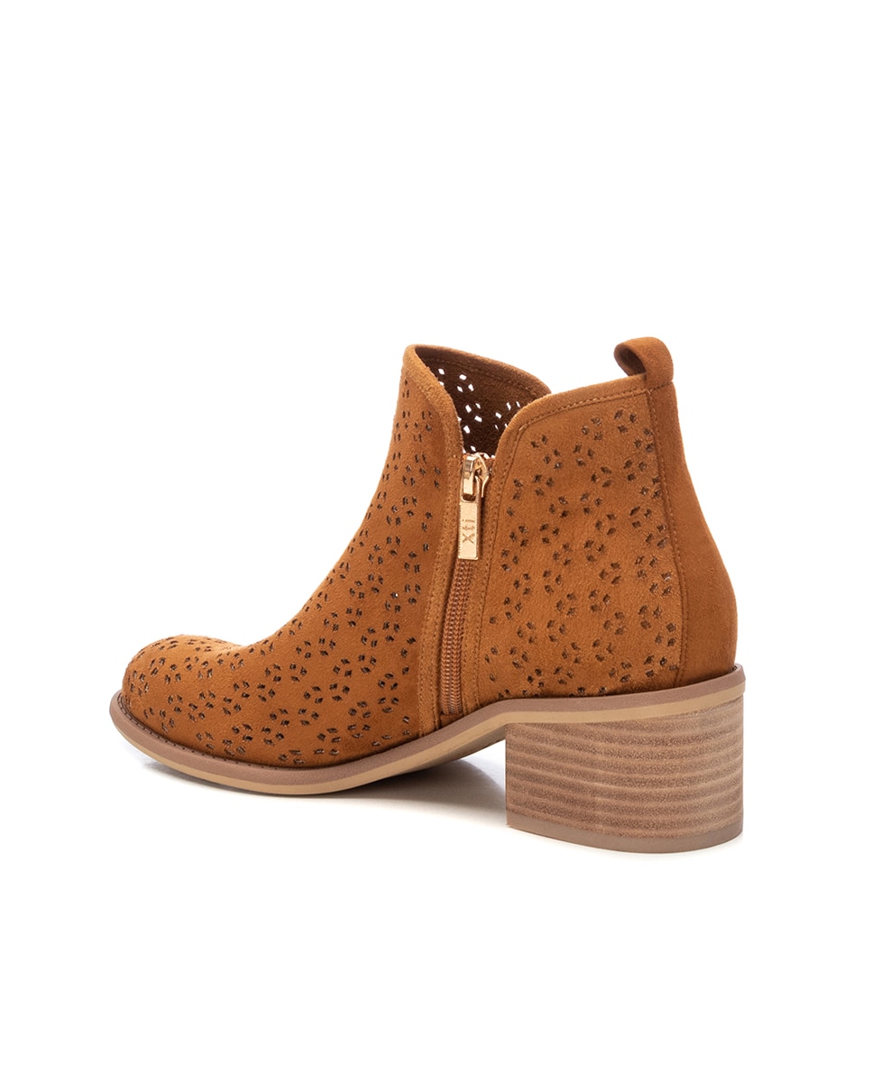Botines cowboy de mujer con tacón - Camel Camel-4