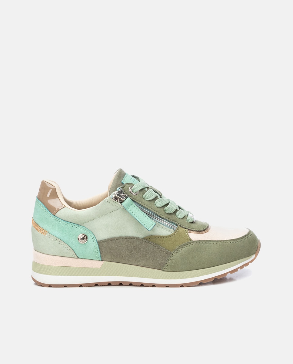 Zapatillas deportivas de mujer con cremallera - Refresh - Verde Verde-1