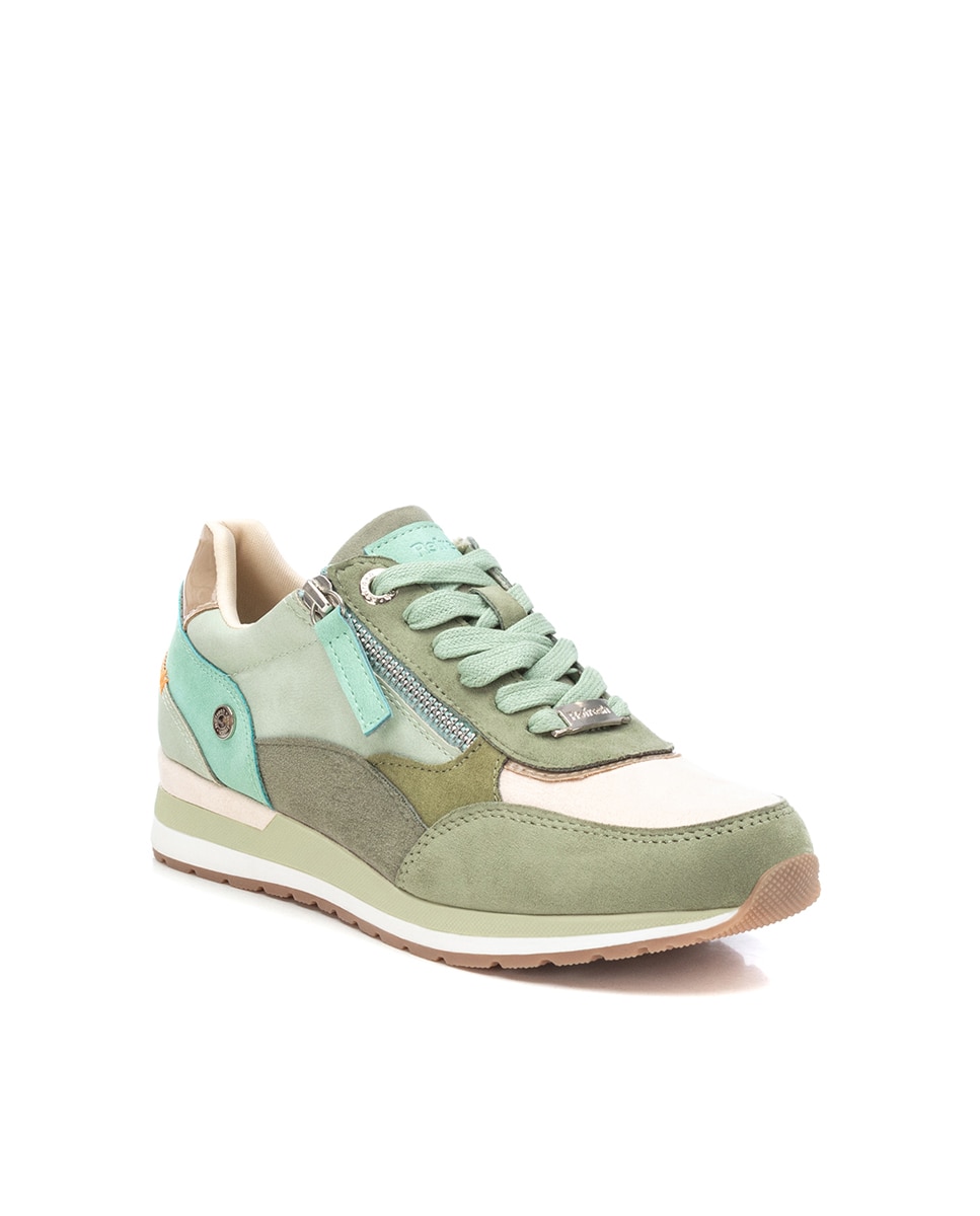 Zapatillas deportivas de mujer con cremallera - Refresh - Verde Verde-3