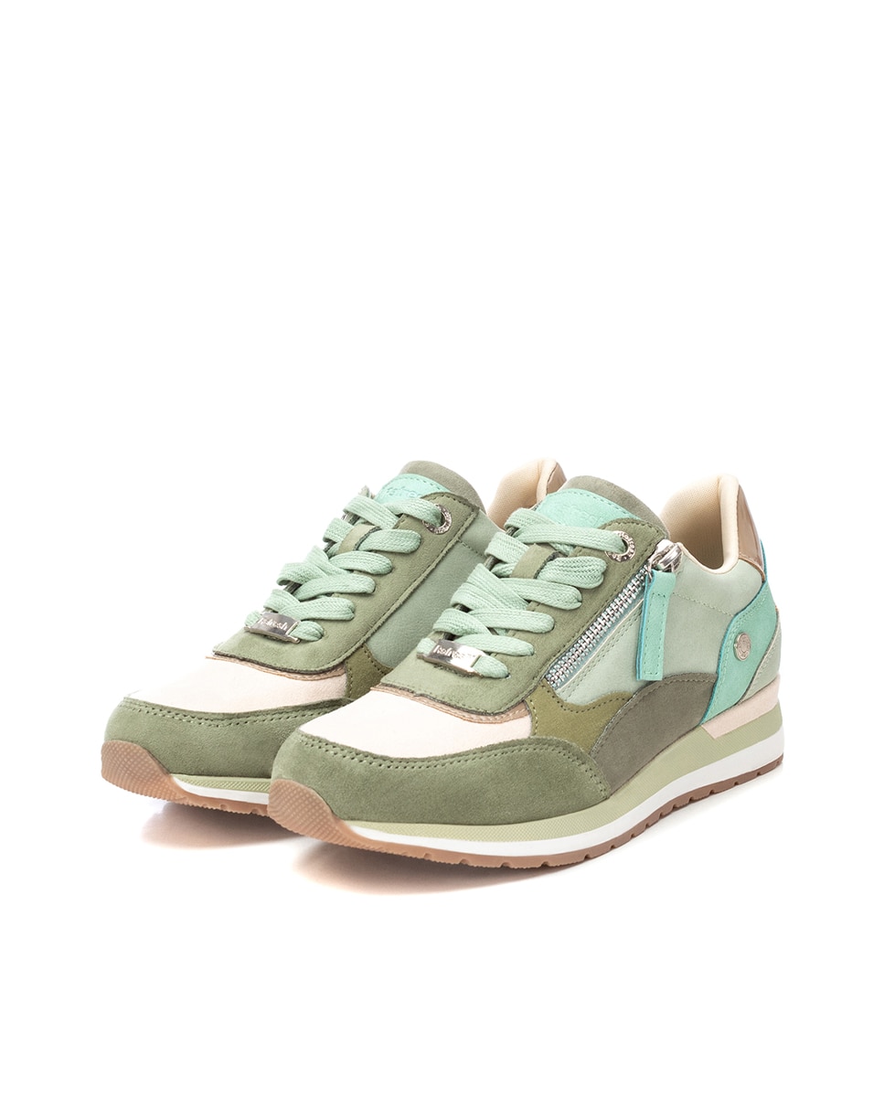 Zapatillas deportivas de mujer con cremallera - Refresh - Verde Verde-5
