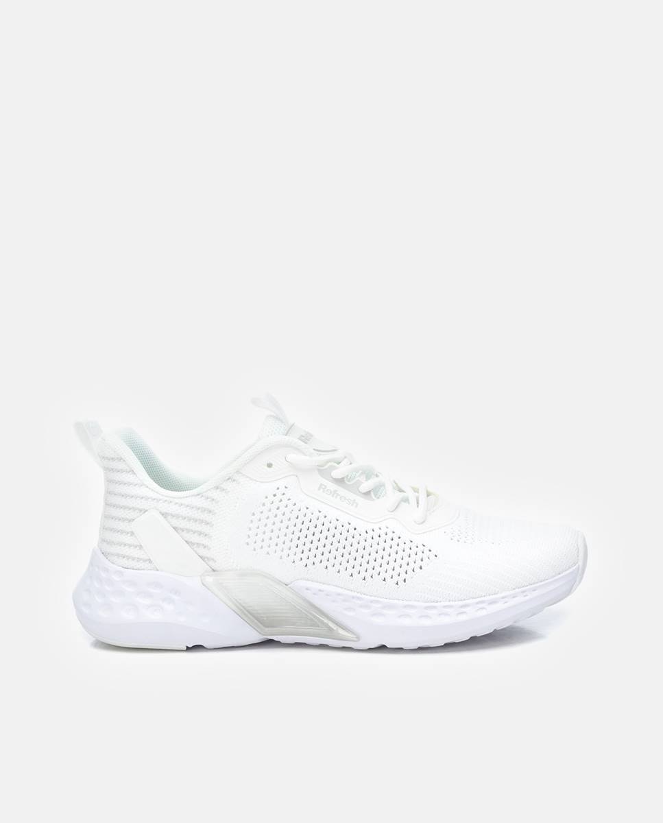 Zapatilla de mujer con cordones - Refresh - Blanco Blanco-1