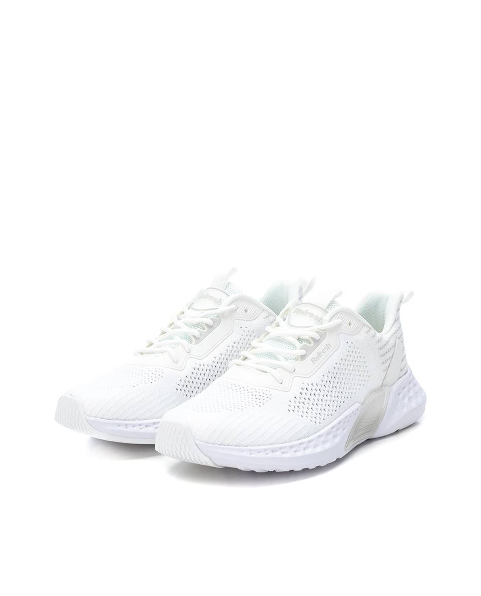 Zapatilla de mujer con cordones - Refresh - Blanco Blanco-5