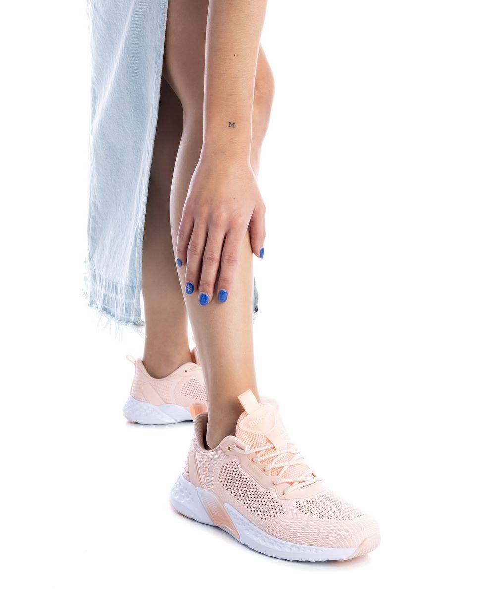 Zapatilla de mujer con cordones - Refresh - Nude Nude-2