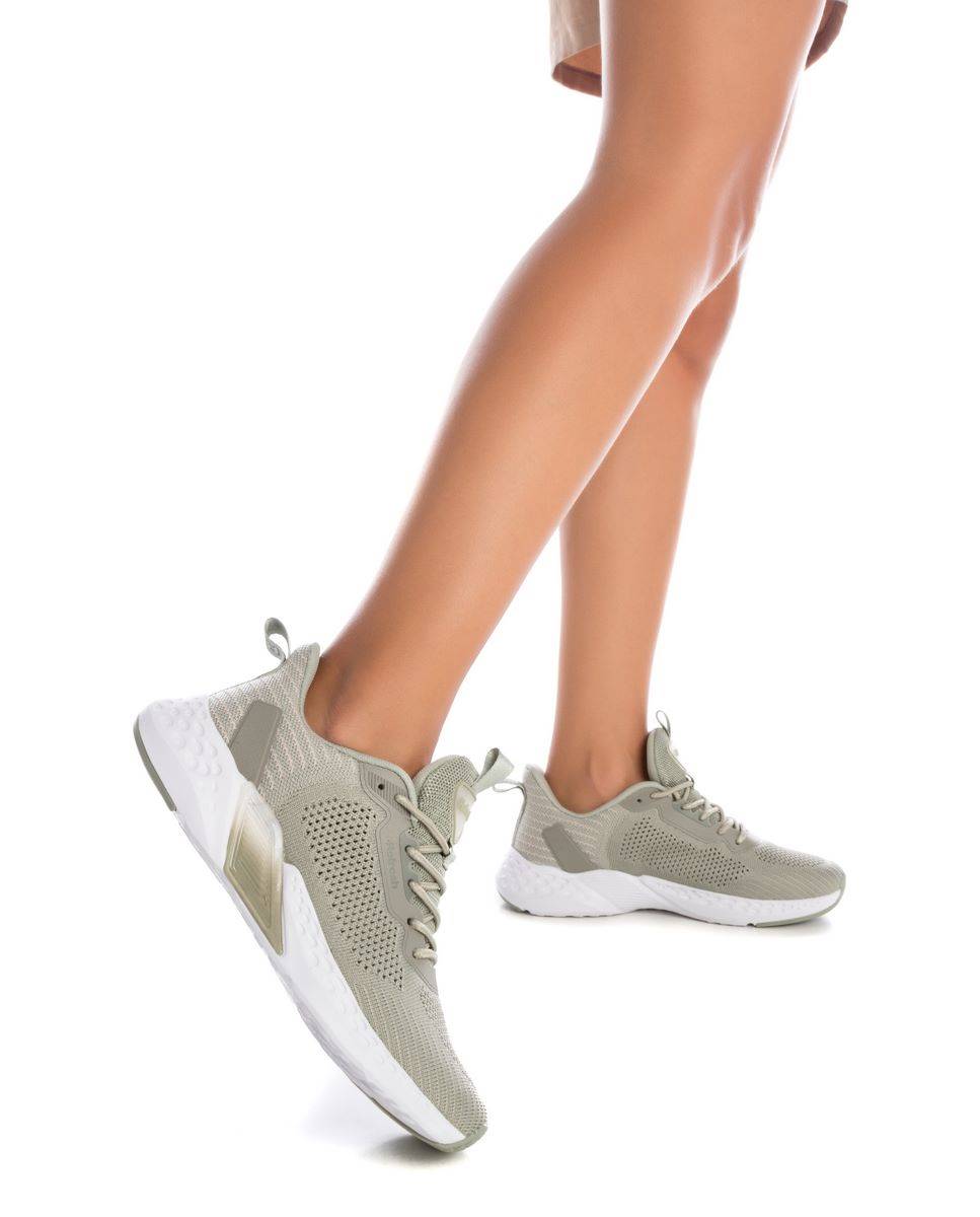 Zapatilla de mujer con cordones - Refresh - Kaki Kaki-2