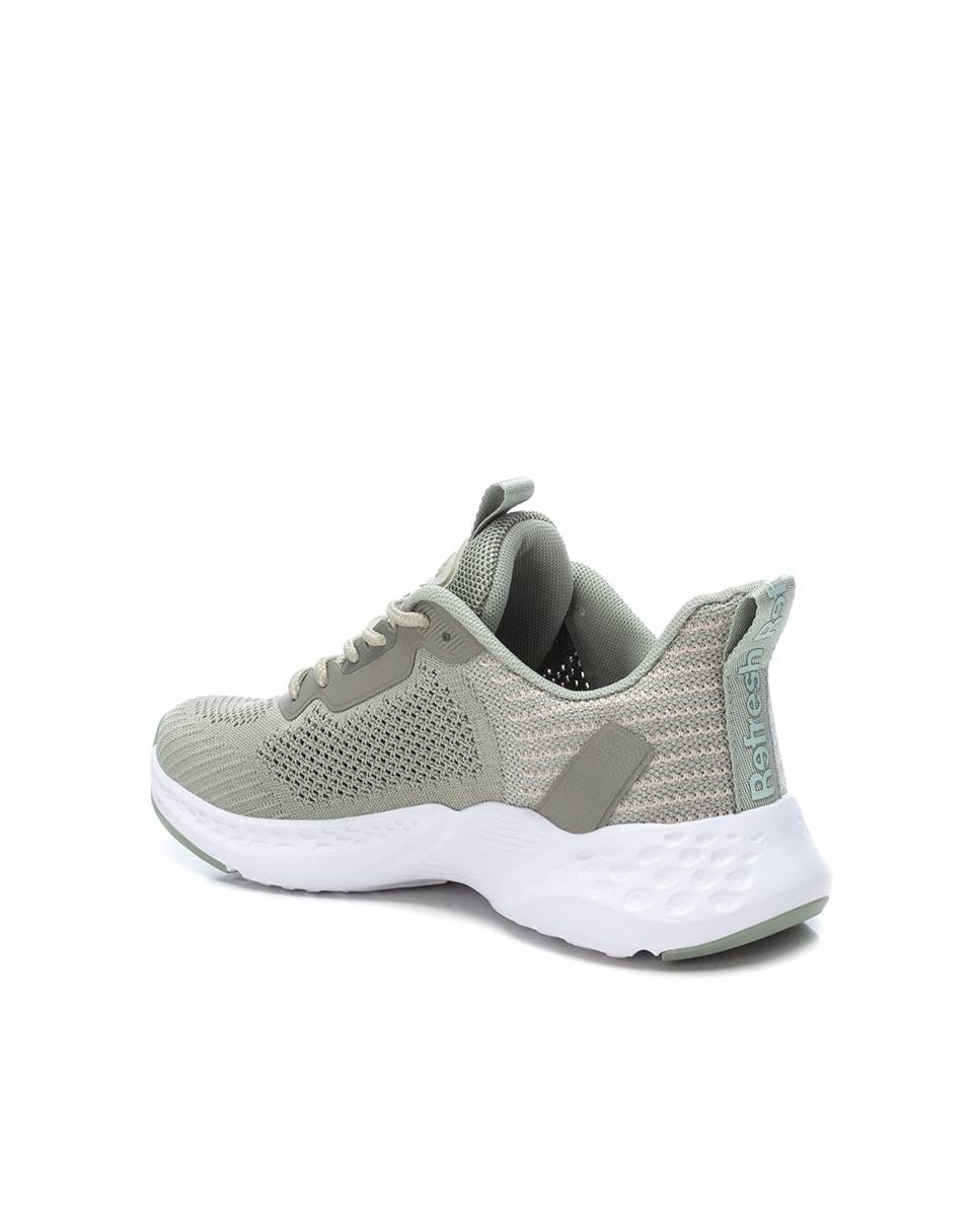 Zapatilla de mujer con cordones - Refresh - Kaki Kaki-4