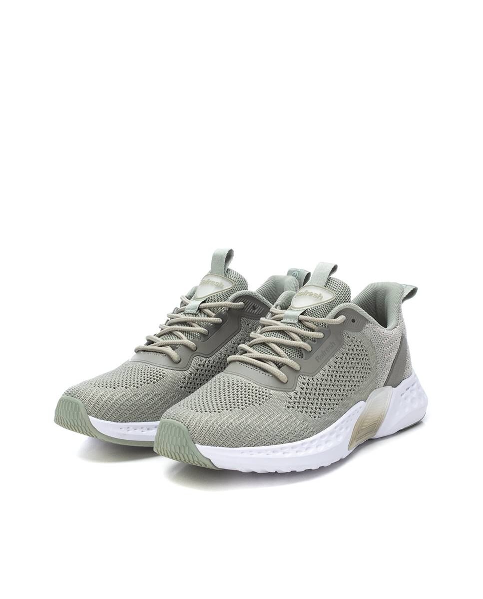 Zapatilla de mujer con cordones - Refresh - Kaki Kaki-5
