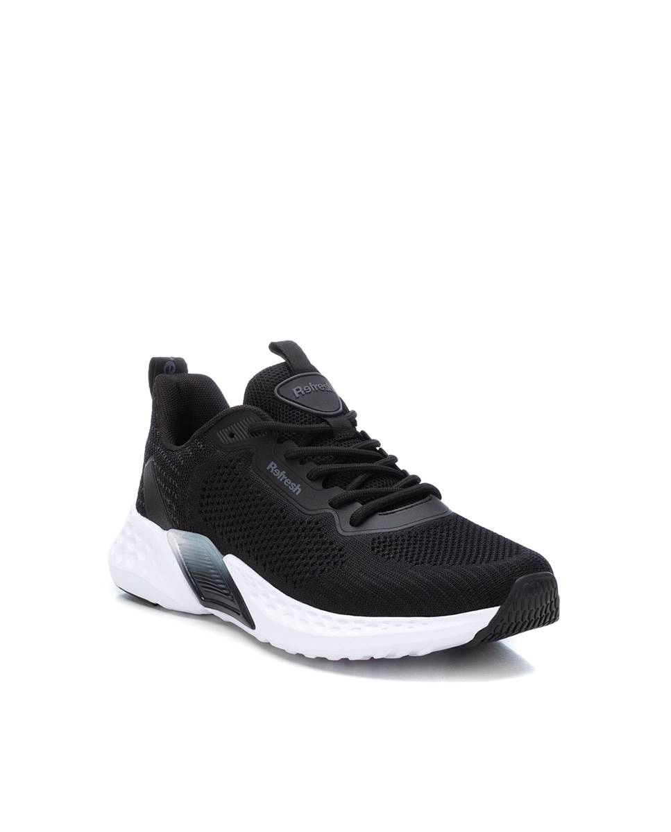 Zapatilla de mujer con cordones - Refresh - Negro Negro-3