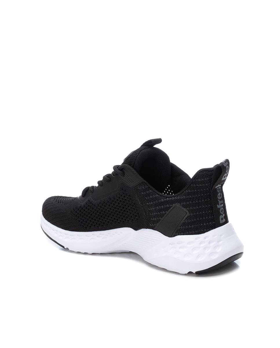 Zapatilla de mujer con cordones - Refresh - Negro Negro-4