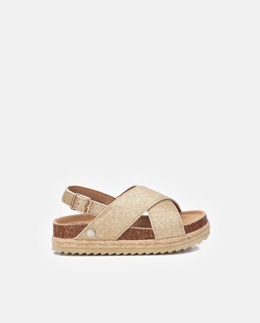 Imagen 0 de Sandalias de niña con plataforma y planta de piel