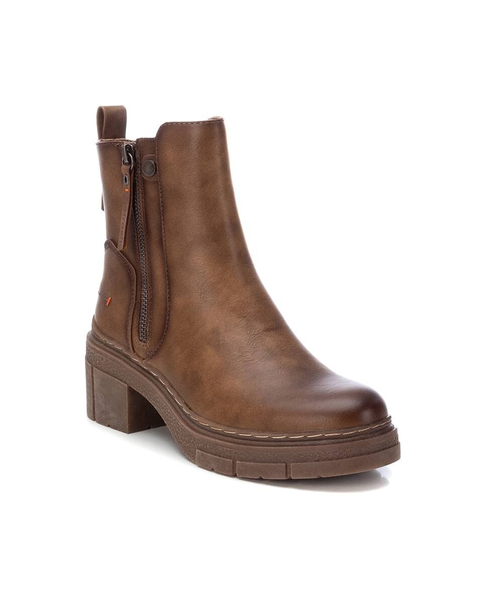 Botines de mujer con cremallera - Refresh - Marrón Marrón-3