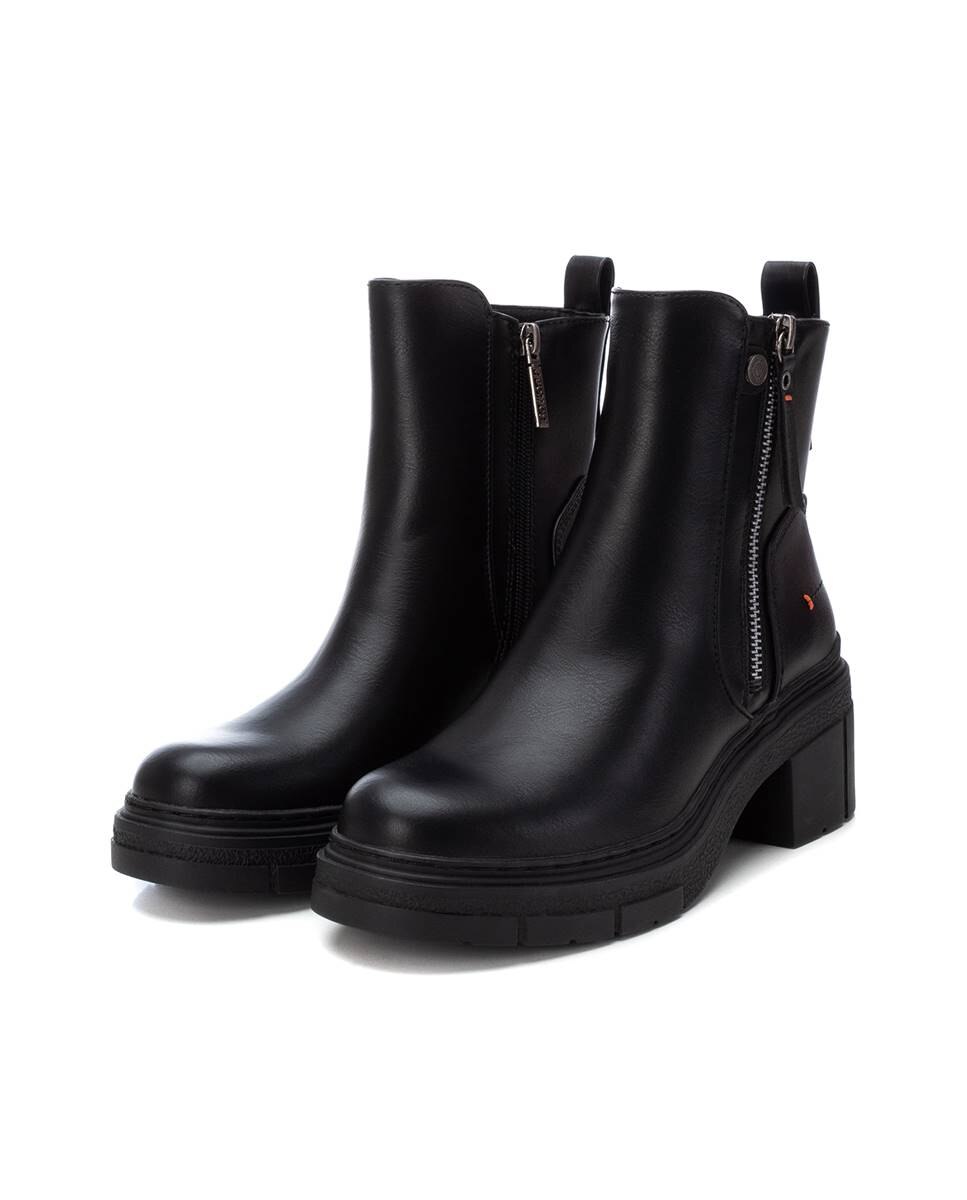 Botines de mujer con cremallera - Refresh - Negro Negro-5