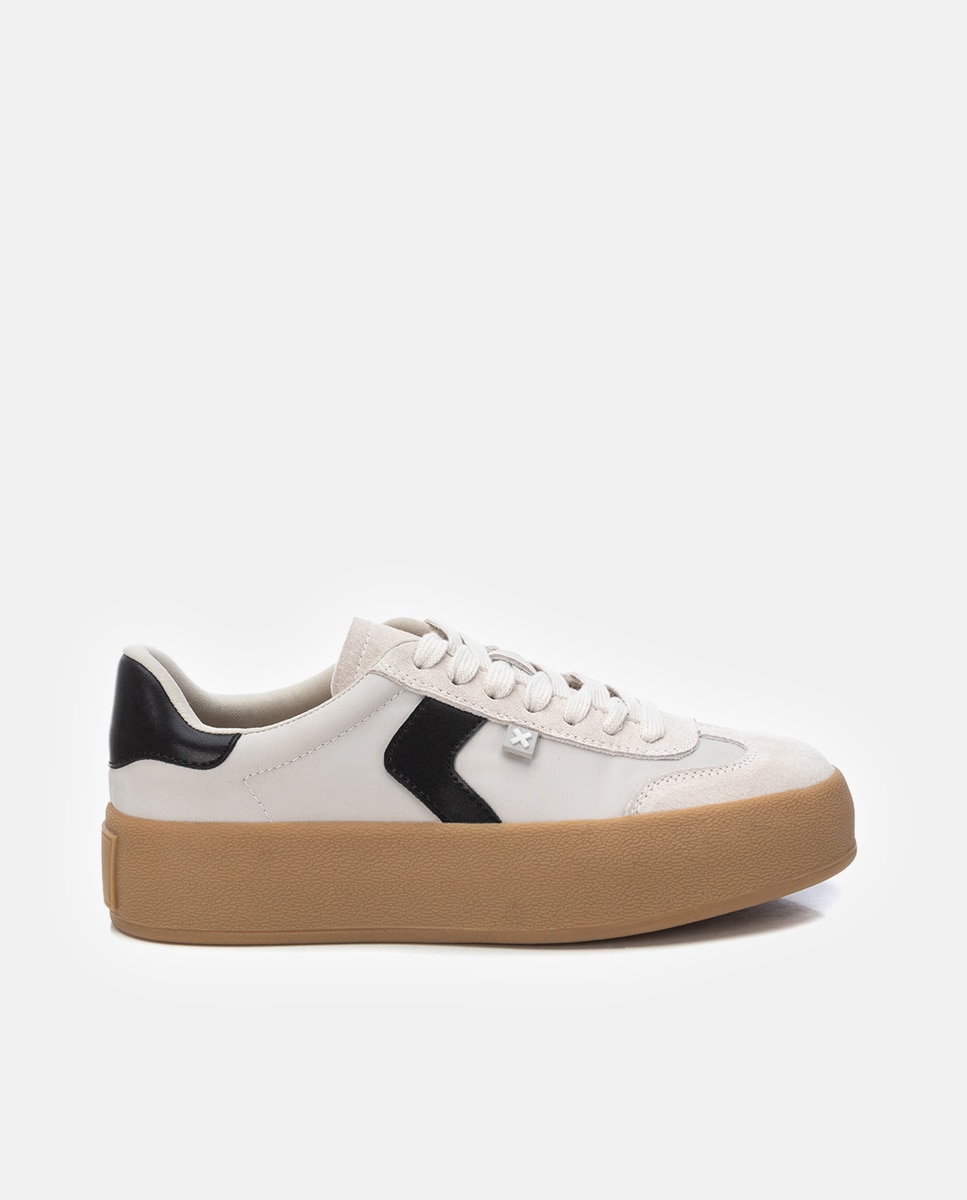 Xti - Zapatillas de mujer con cordones y suela de goma.