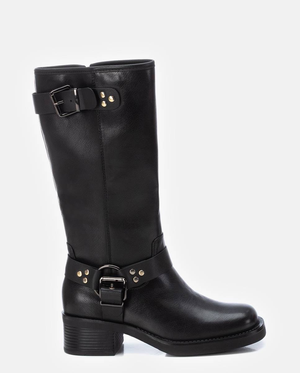 Imagen 0 de Bota de mujer motero Negro