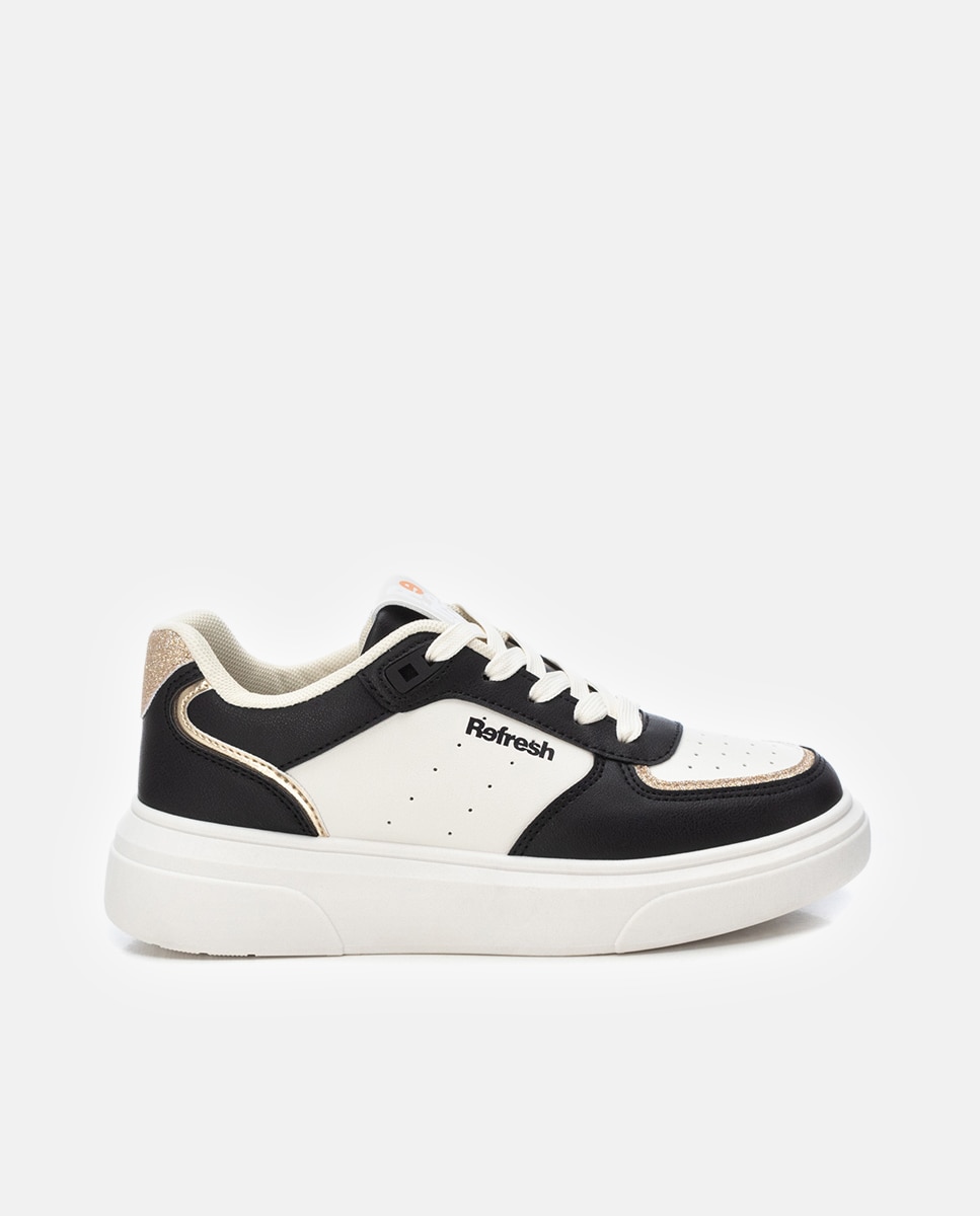 Refresh - Zapatillas de lona de mujer con cordones y suela doble de goma.