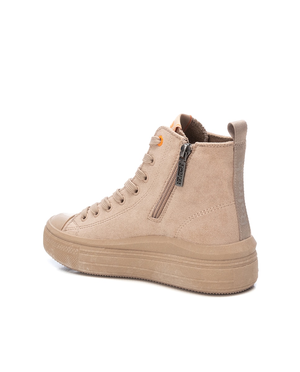 Botines de mujer deportivos con puntera de goma - Refresh - Beige Beige-3
