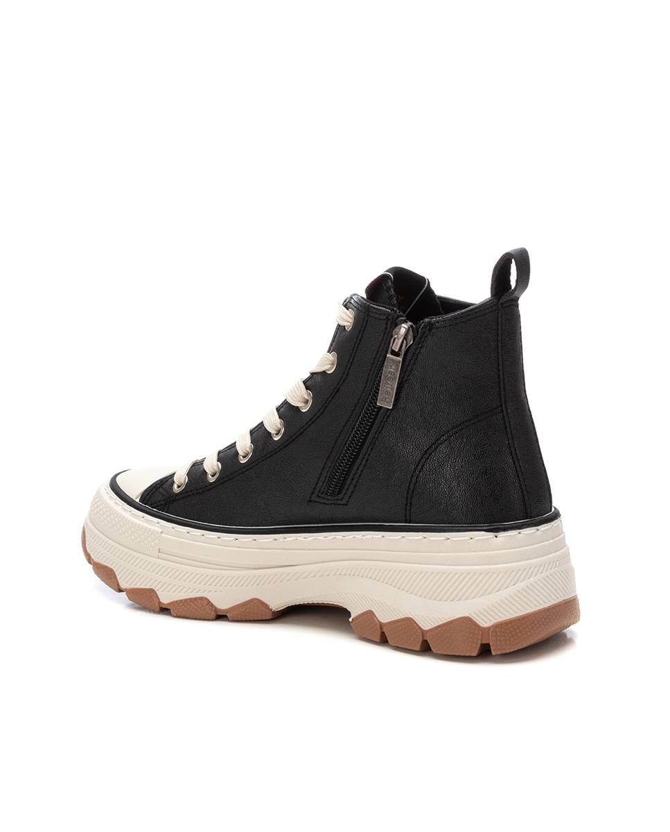 Botines de mujer con cordones - Refresh - Negro Negro-5