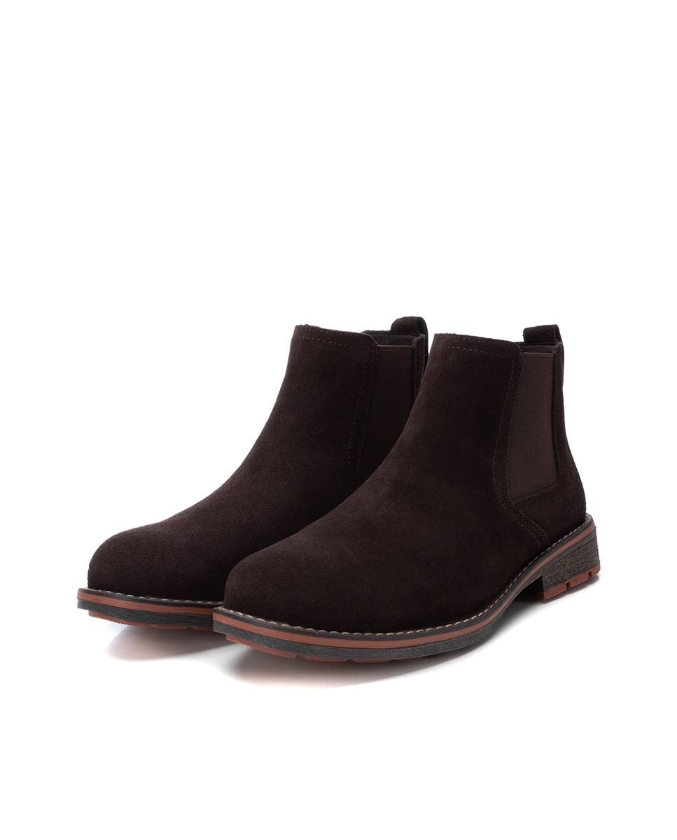 Imagen 4 de Botines de piel de hombre chelsea de serraje - Marrón Marrón