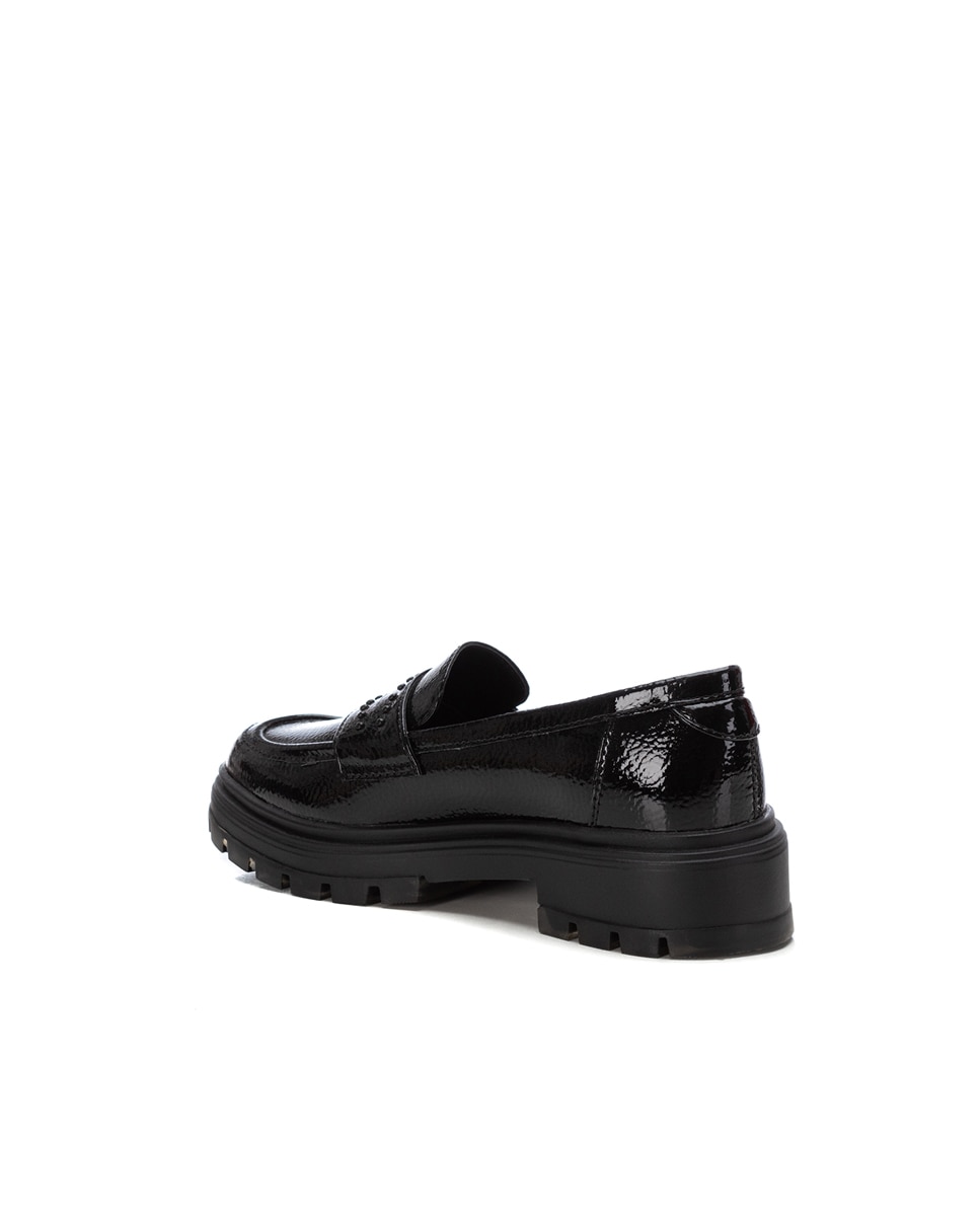 Mocasines de niña de charol y suela flexible - Xti - Negro Negro-3
