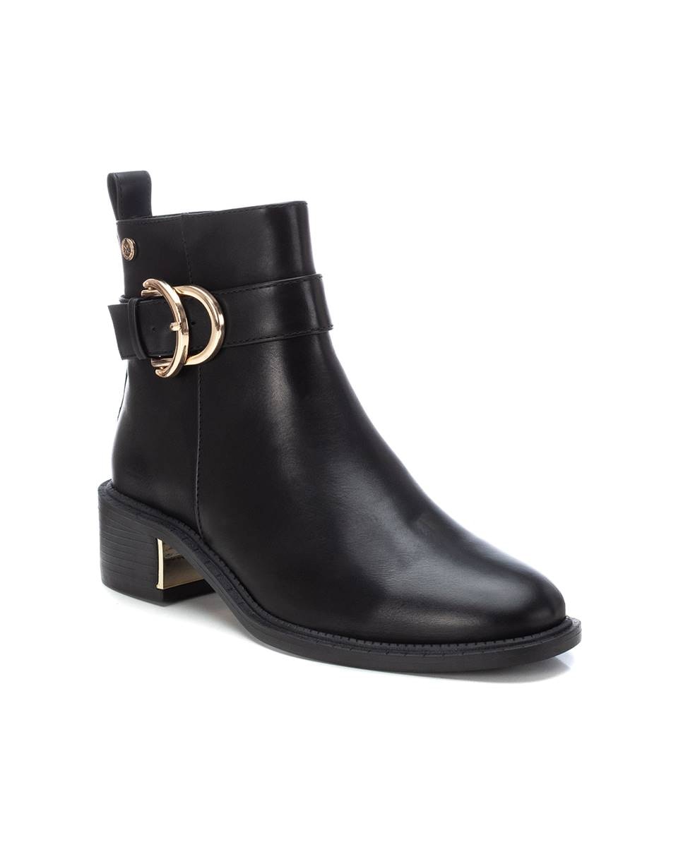 Botines de mujer con cremallera y hebilla - Xti - Negro Negro-2
