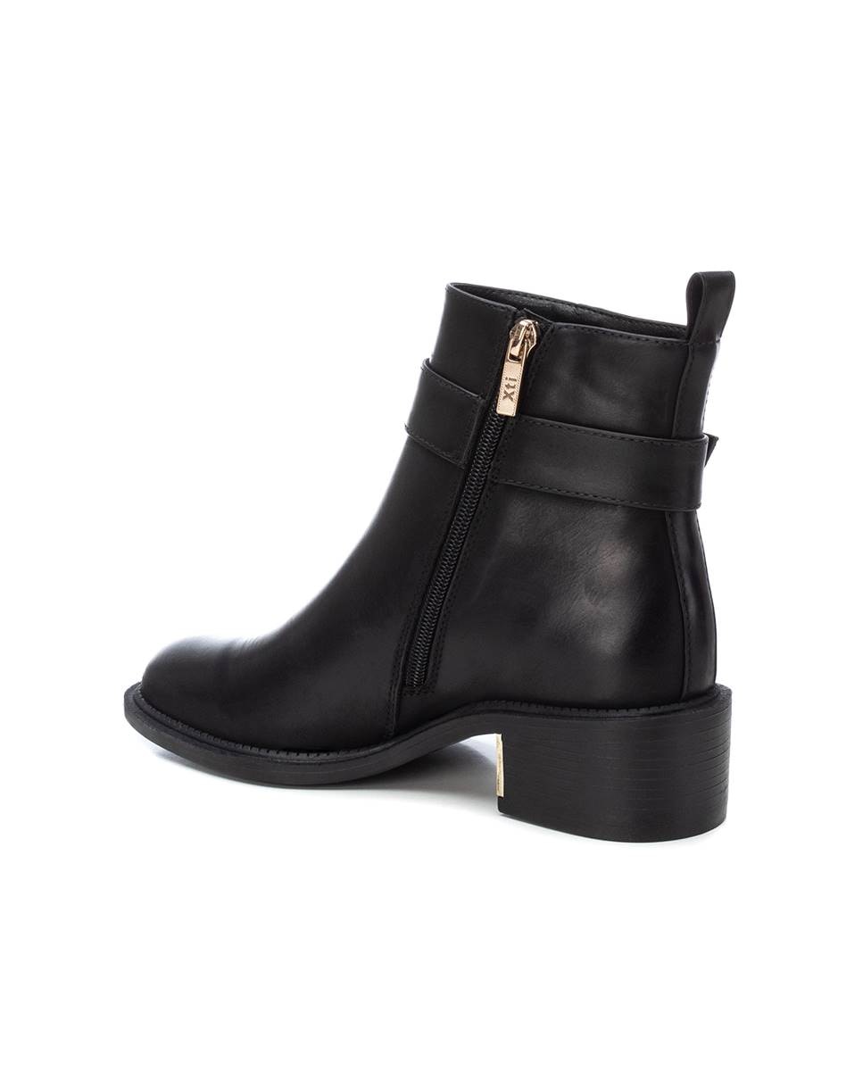 Botines de mujer con cremallera y hebilla - Xti - Negro Negro-4