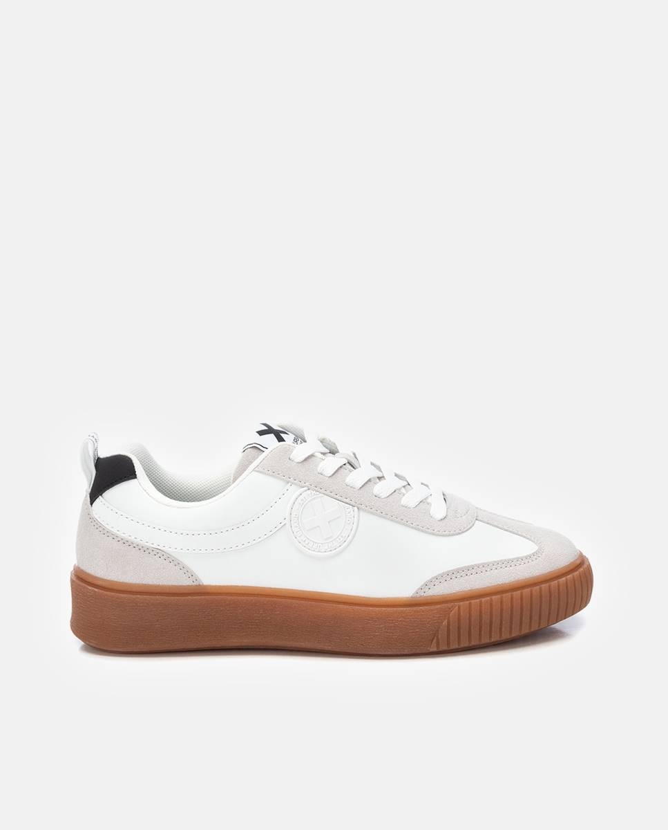 Zapatilla de mujer con cordones - Xti - Blanco Blanco-1