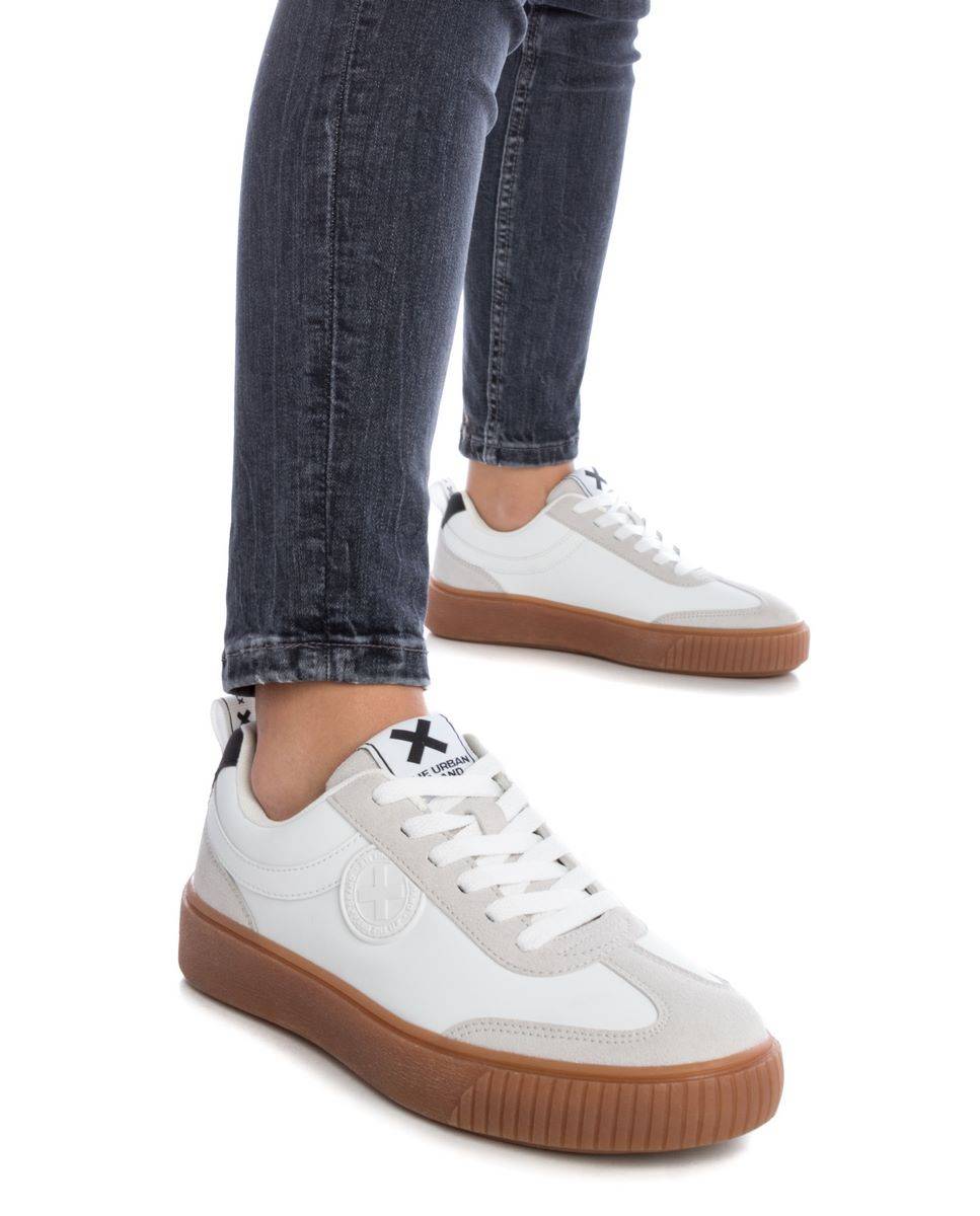 Zapatilla de mujer con cordones - Xti - Blanco Blanco-2