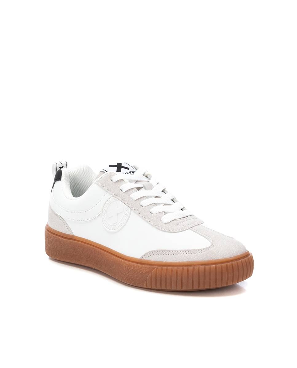 Zapatilla de mujer con cordones - Xti - Blanco Blanco-3