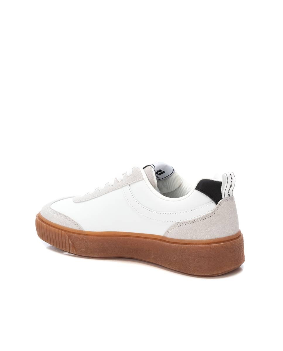 Zapatilla de mujer con cordones - Xti - Blanco Blanco-4